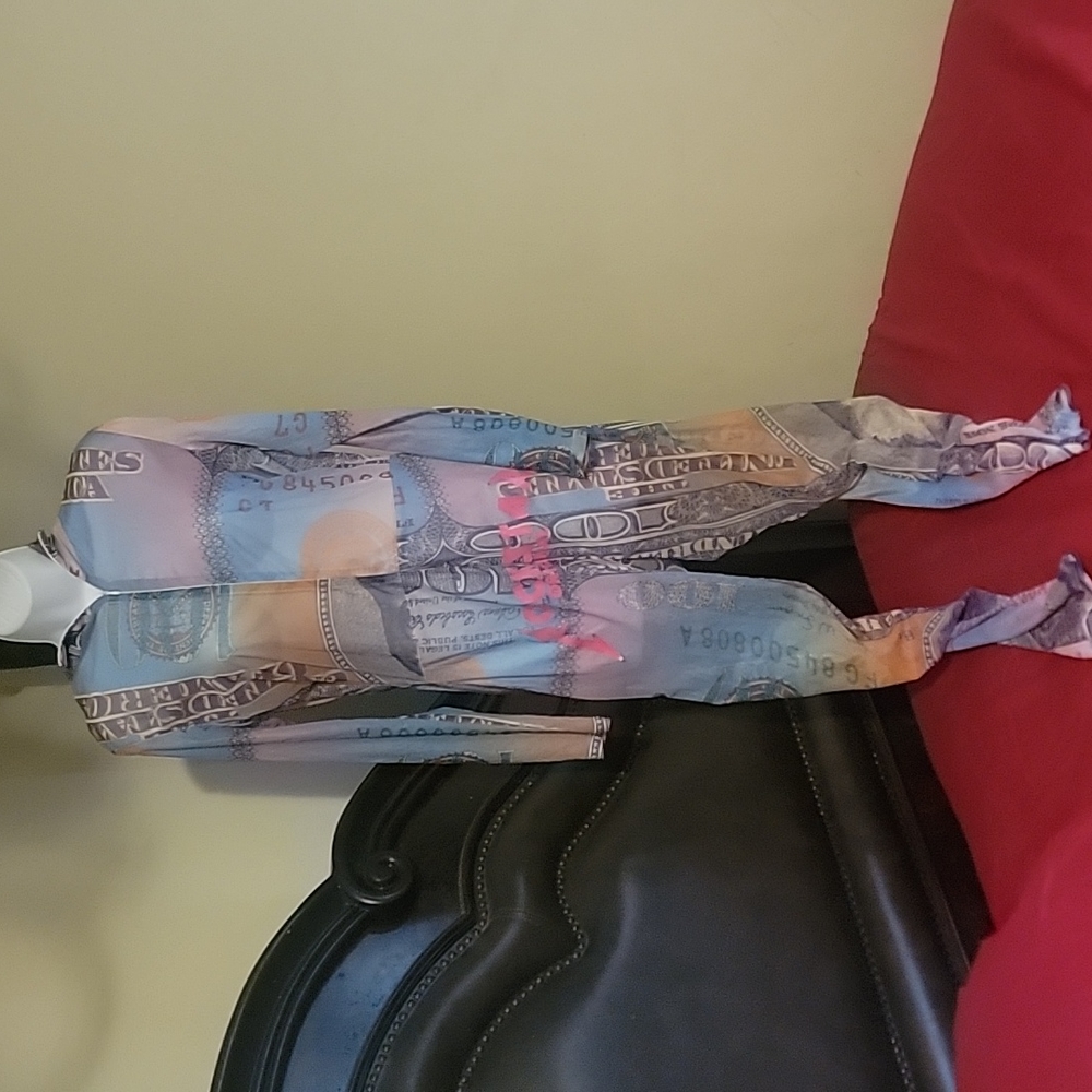 Rockstar one hundred dollar bill jumpsuit